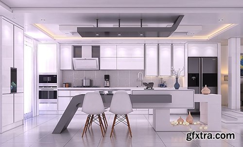 Cuberbrush - Gray Kitchen