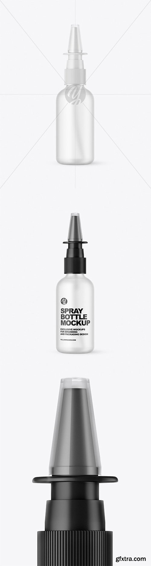 Frosted Glass Nasal Spray Bottle Mockup 66528