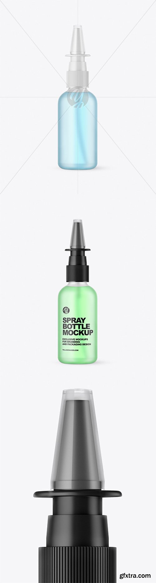 Frosted Glass Nasal Spray Bottle Mockup 66532