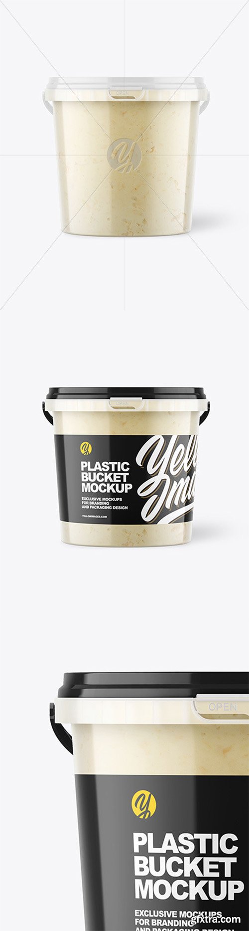 Plastic Bucket with Sauce Mockup 66579