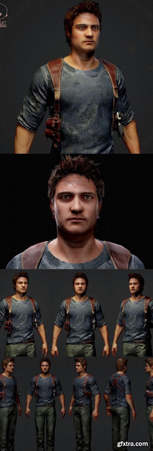 Uncharted Nathan (Nate) Drake 3D Model