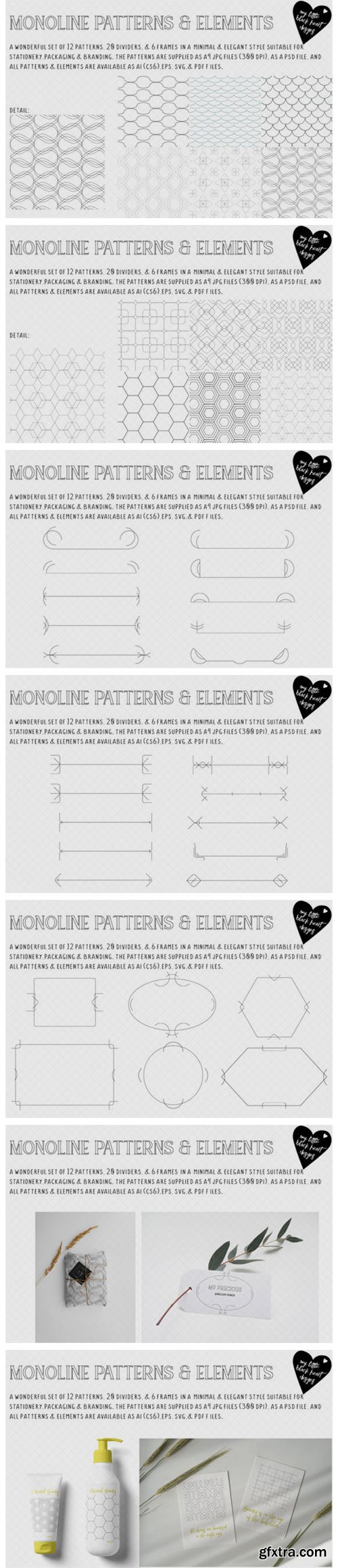 Monoline Patterns & Elements 6244413