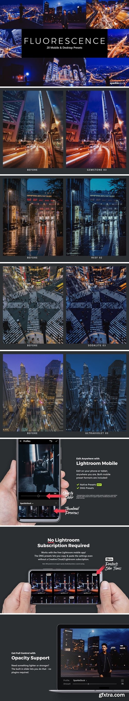 CreativeMarket - 20 Fluorescence Lightroom Presets & LUTs 5471841