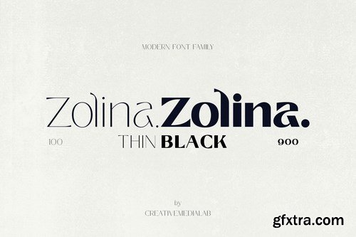 Zolina - Modern Font family