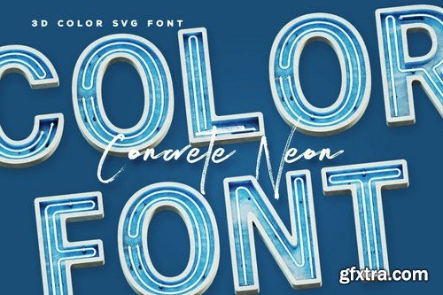 Concrete Neon - Color SVG Font