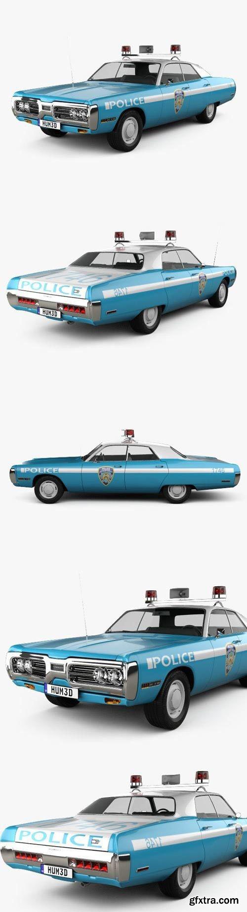 Plymouth Fury Police 1972 3D Model