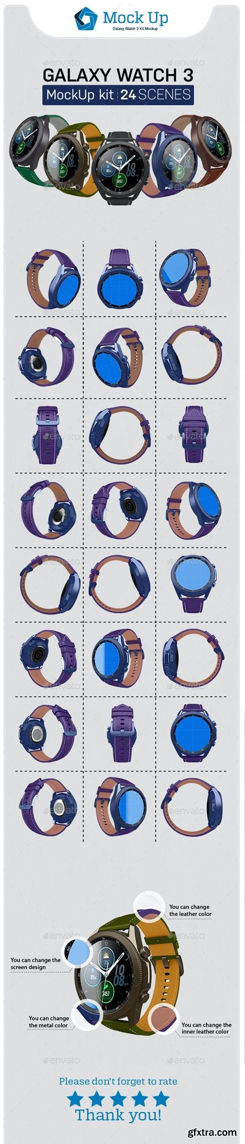 GraphicRiver - Smart Watch 3 Kit 28844265