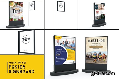 Poster & Signboards Mockup Set