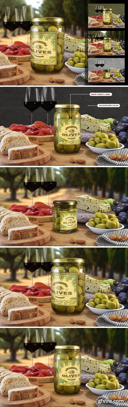 Green Olives Package Mockup Set