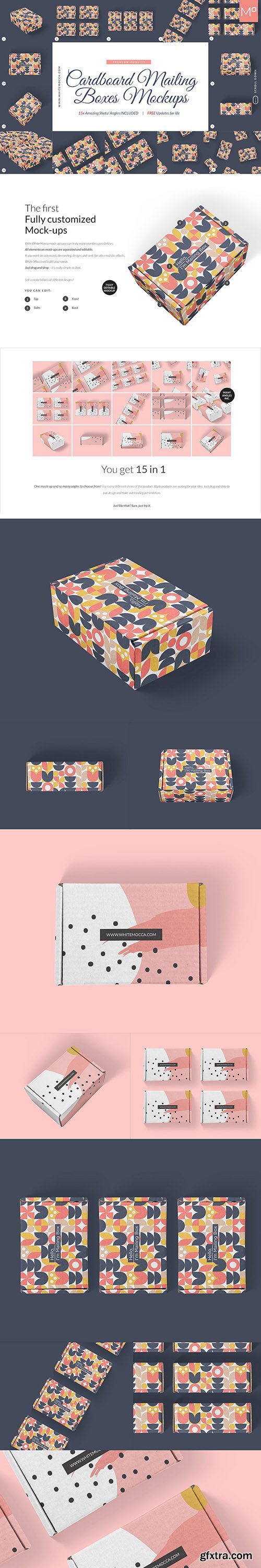 CreativeMarket - 15x Mailing Boxes Mock-ups 5023923