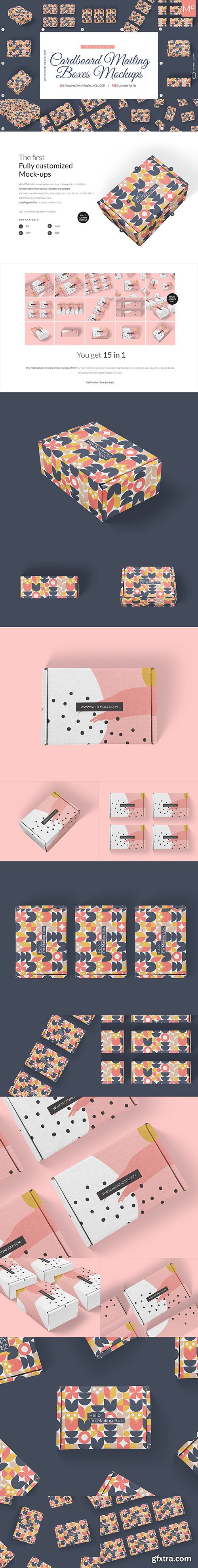 CreativeMarket - 15x Mailing Boxes Mock-ups 5023923