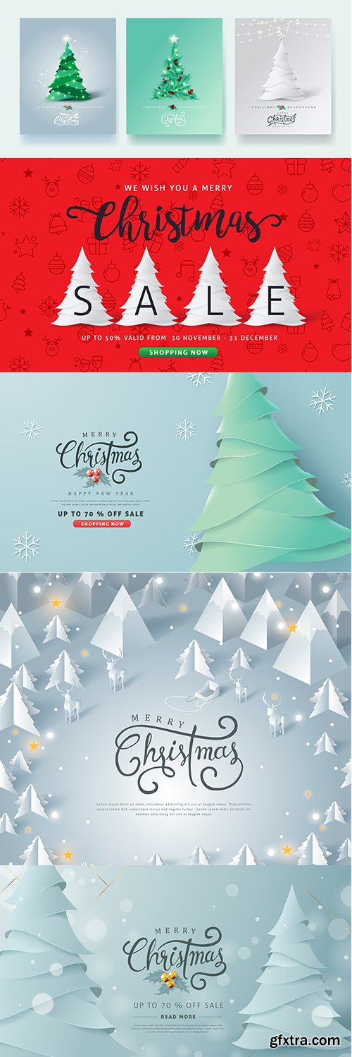 Merry christmas background design Vol 4