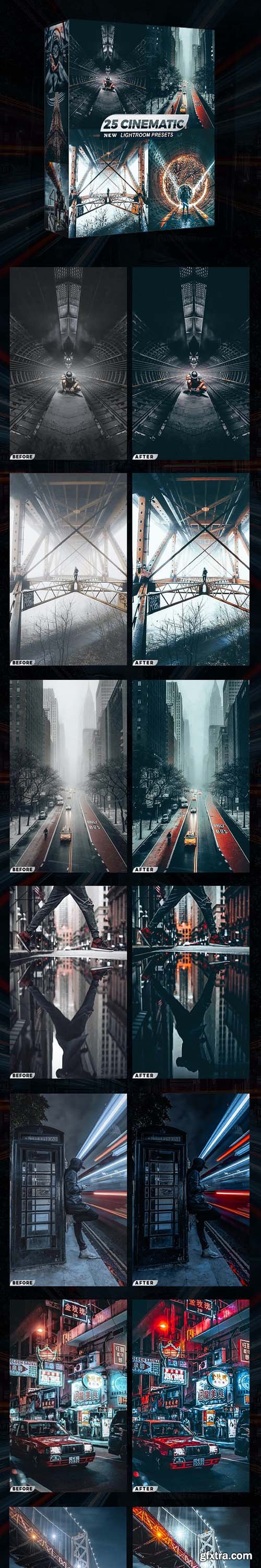 GraphicRiver - 25 Cinematic Lightroom Presets 28975073