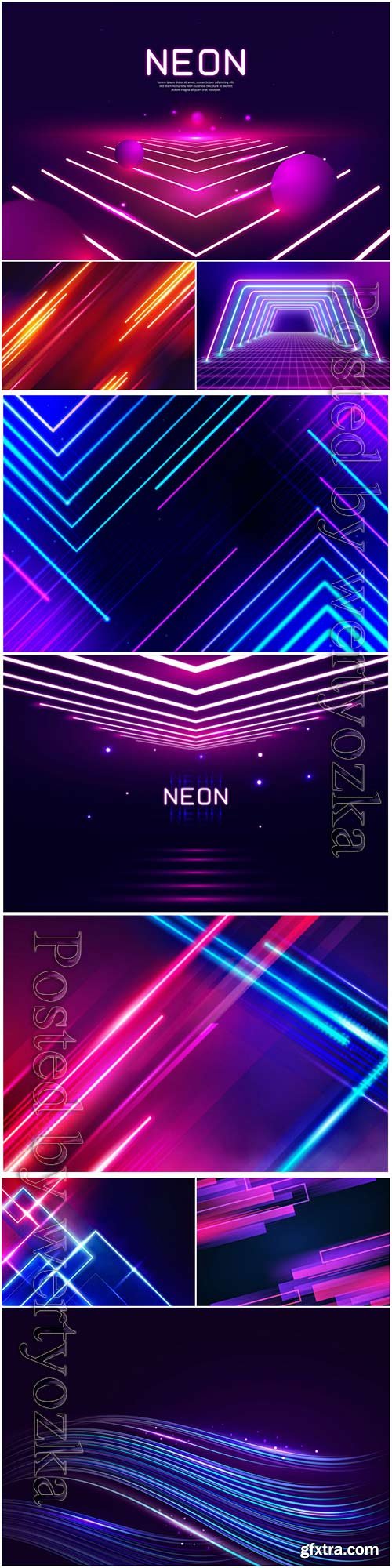 Abstract neon lights background