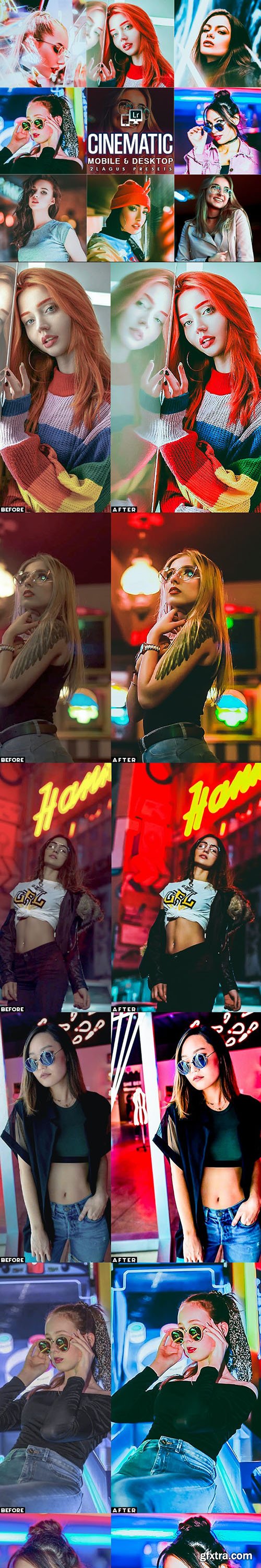 GraphicRiver - Cinematic Neon Portrait Presets Lightroom 29048487