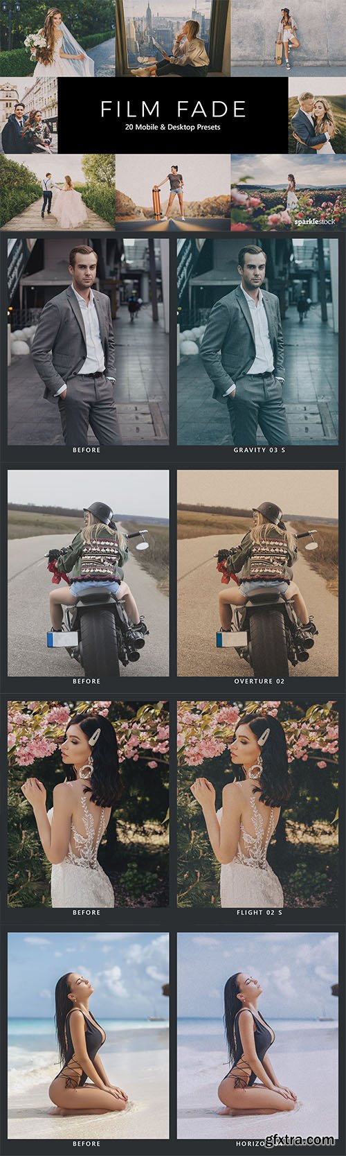 20 Film Fade Lightroom Presets & LUTs