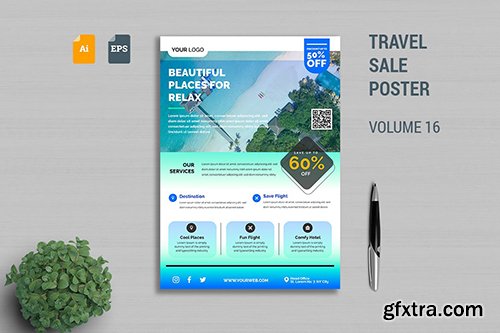 Travel Sale Poster Template Vol. 16