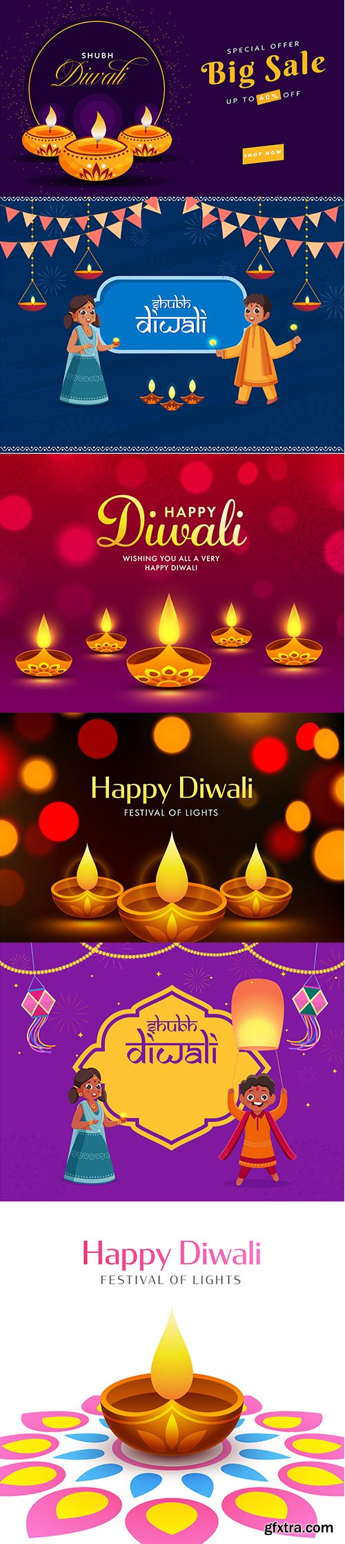 Diwali big sale banner design discount offer