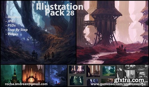 Gumroad Patreon – Andreas Rocha – Illustration Pack 28