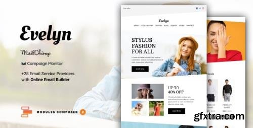 ThemeForest - Evelyn v1.0 - E-commerce Responsive Email for Fashion & Accessories with Online Builder - 29147097