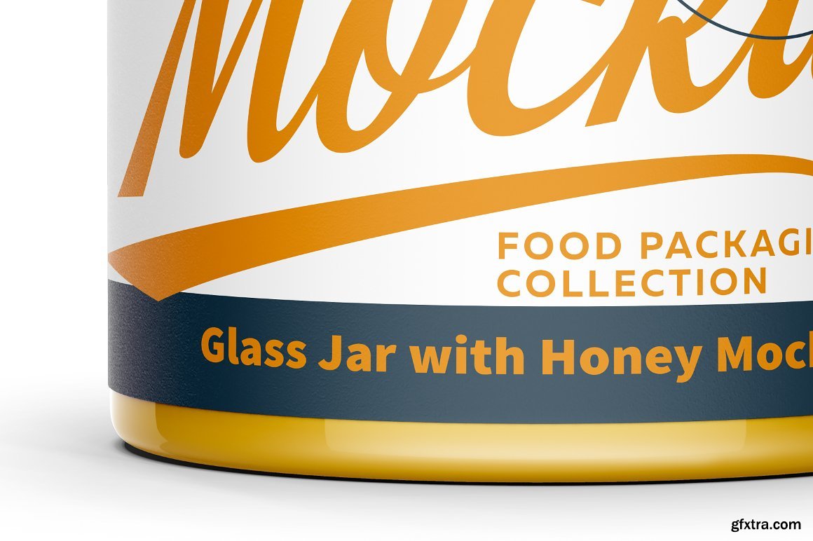 CreativeMarket - Glass Jar with Honey Mockup 5502736 » GFxtra