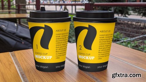 Matte coffee cup mockup