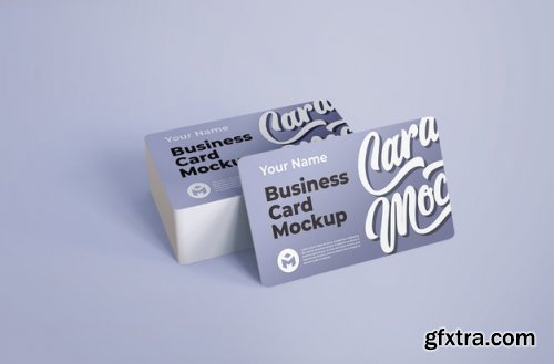 White smartphone with business card mockup