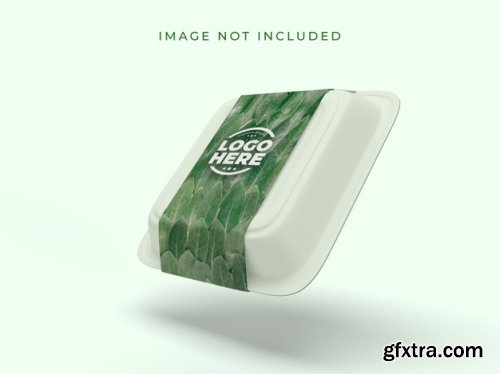 Close up on realistic take away box mockup