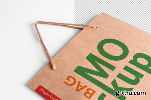 Paper shopping bag mockup