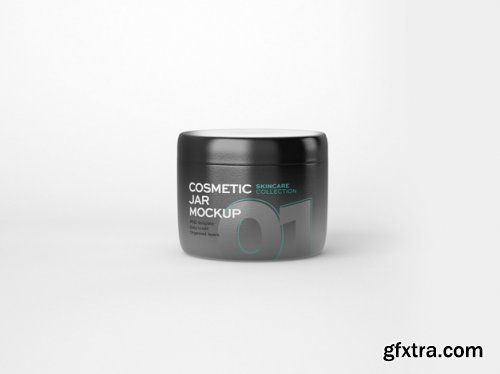 Cosmetics tube and jar mockup