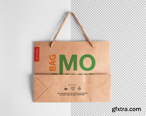 Paper shopping bag mockup