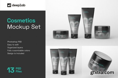 Download Creativemarket Cosmetics Mockup Set Tube And Jar 5430550 Gfxtra PSD Mockup Templates