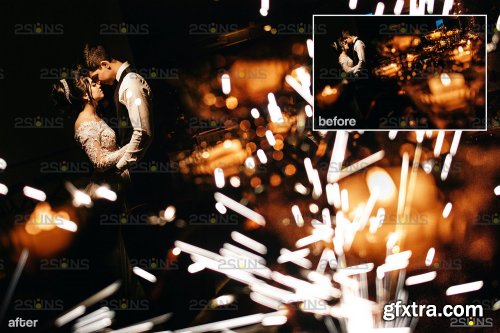 DesignBundles - Wedding sparkler overlays Photoshop overlay