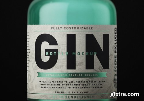 CreativeMarket - Gin Bottle Mockup 4563214