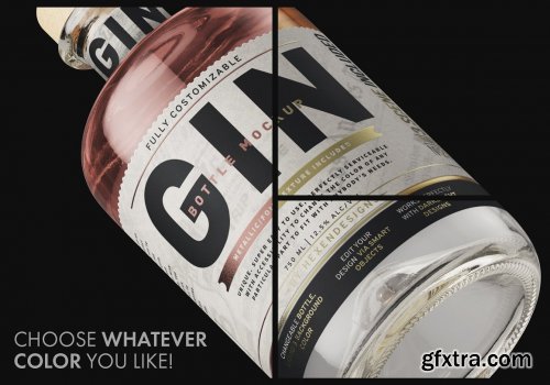 CreativeMarket - Gin Bottle Mockup 4563214