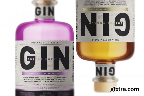 CreativeMarket - Gin Bottle Mockup 4563214