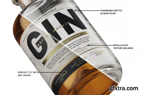 CreativeMarket - Gin Bottle Mockup 4563214