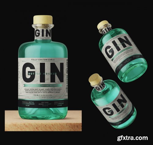 CreativeMarket - Gin Bottle Mockup 4563214