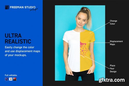 CreativeMarket - T-Shirt Mock-Up Set 3922468