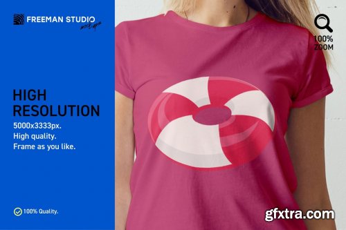 CreativeMarket - T-Shirt Mock-Up Set 3922468