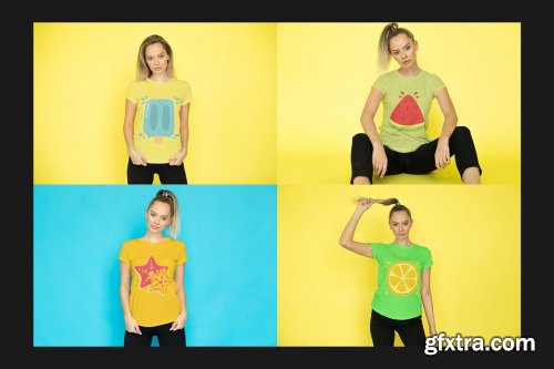 CreativeMarket - T-Shirt Mock-Up Set 3922468