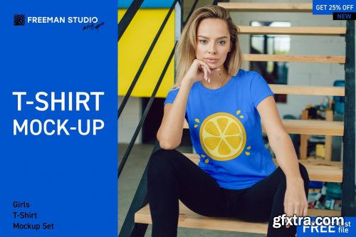 CreativeMarket - T-Shirt Mock-Up Set 3922468