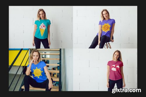 CreativeMarket - T-Shirt Mock-Up Set 3922468