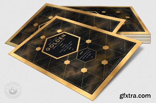 CreativeMarket - Black and Gold Flyer Template V21 5467196