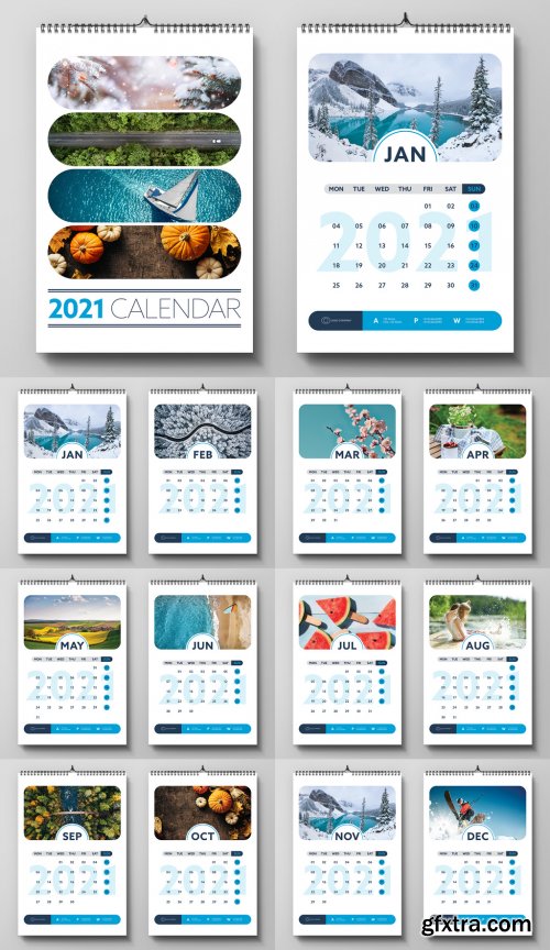 2021 Wall Calendar Layout 383331429