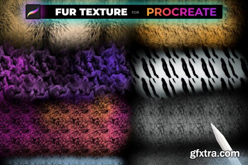 CreativeMarket - FUR TEXTURE Brushes for PROCREATE 5472665