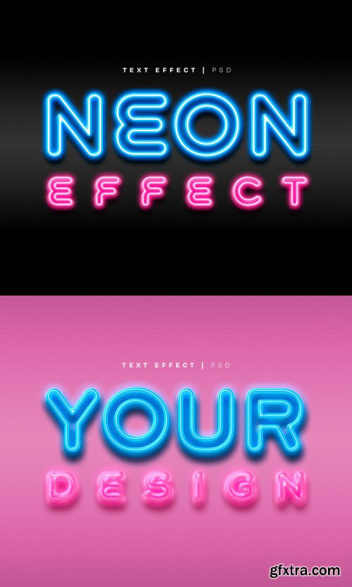 Neon Text Effect Mockup 383931329