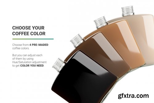 CreativeMarket - Coffee Bottle Mockup 4966018