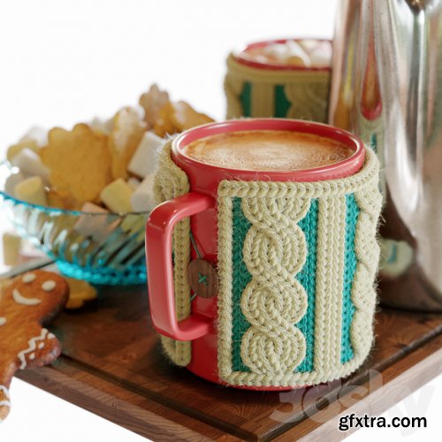 Warm mug with cocoa