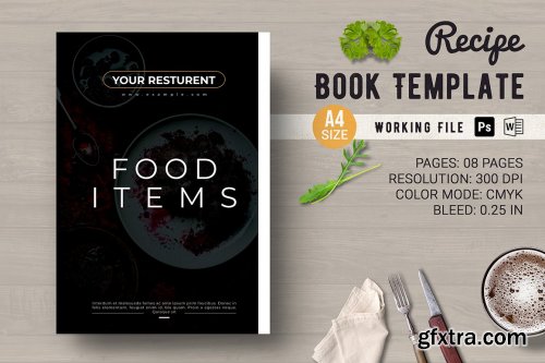 CreativeMarket - Recipe Book Template 5233228